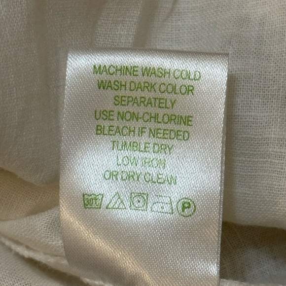 Lilly Pulitzer white ruffle linen blend blouse women’s size 6 - Picture 8 of 8